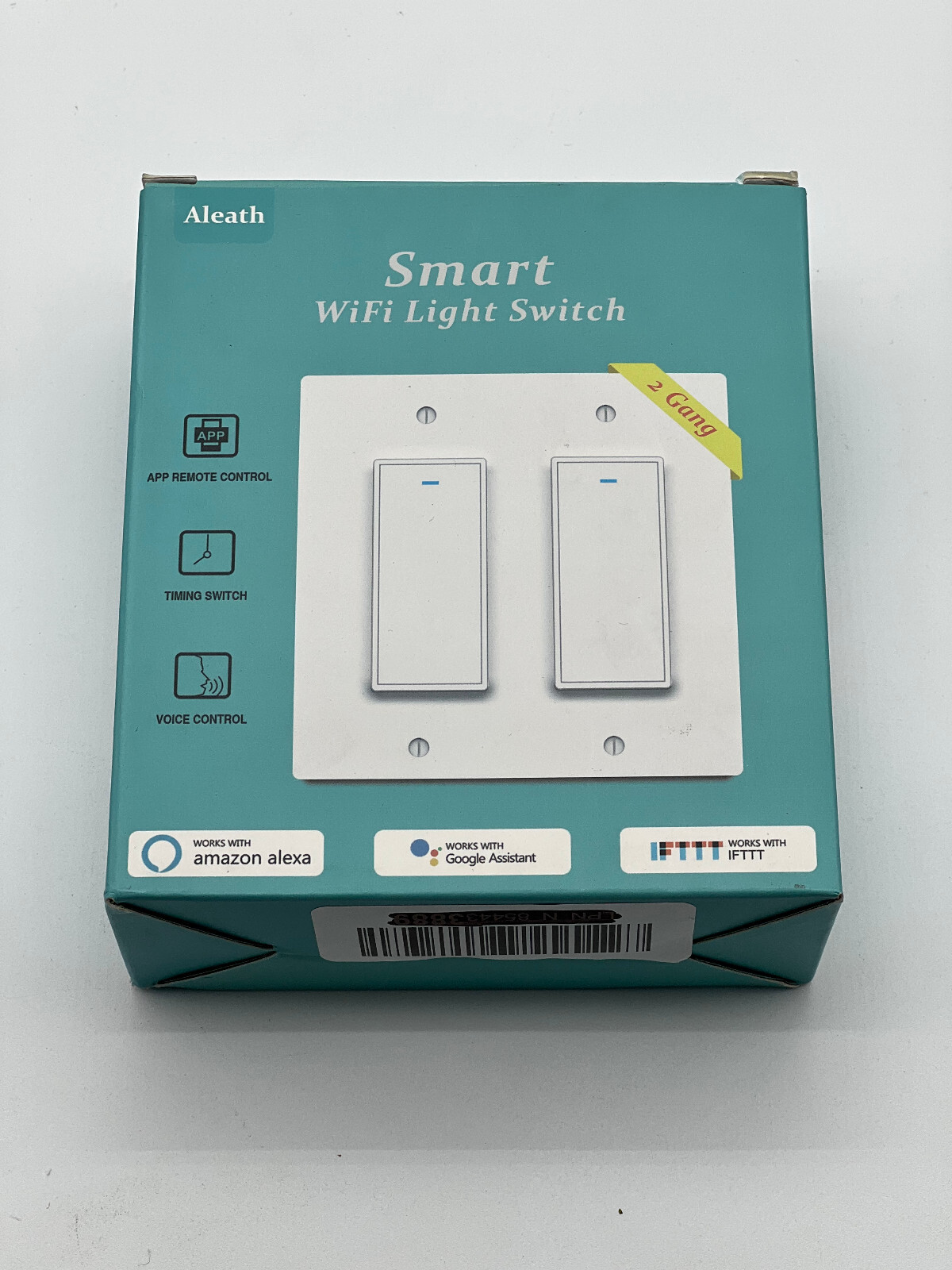 Aleath Smart WiFi Light Switch 2 Gang Works with Amazon Alexa