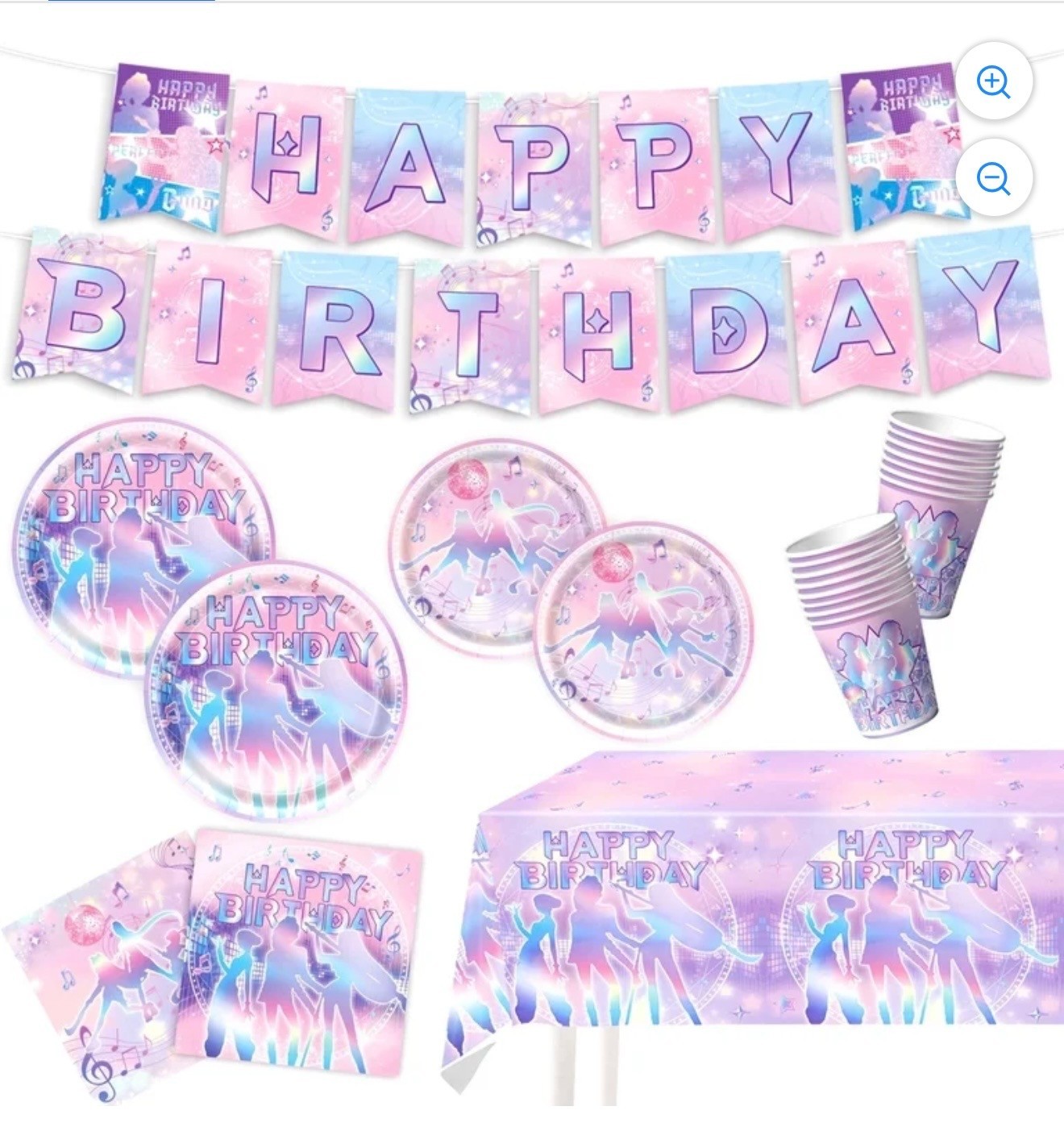 K-Style, KPOP Hunters Birthday Party Supplies Set, decorations – over 140pcs