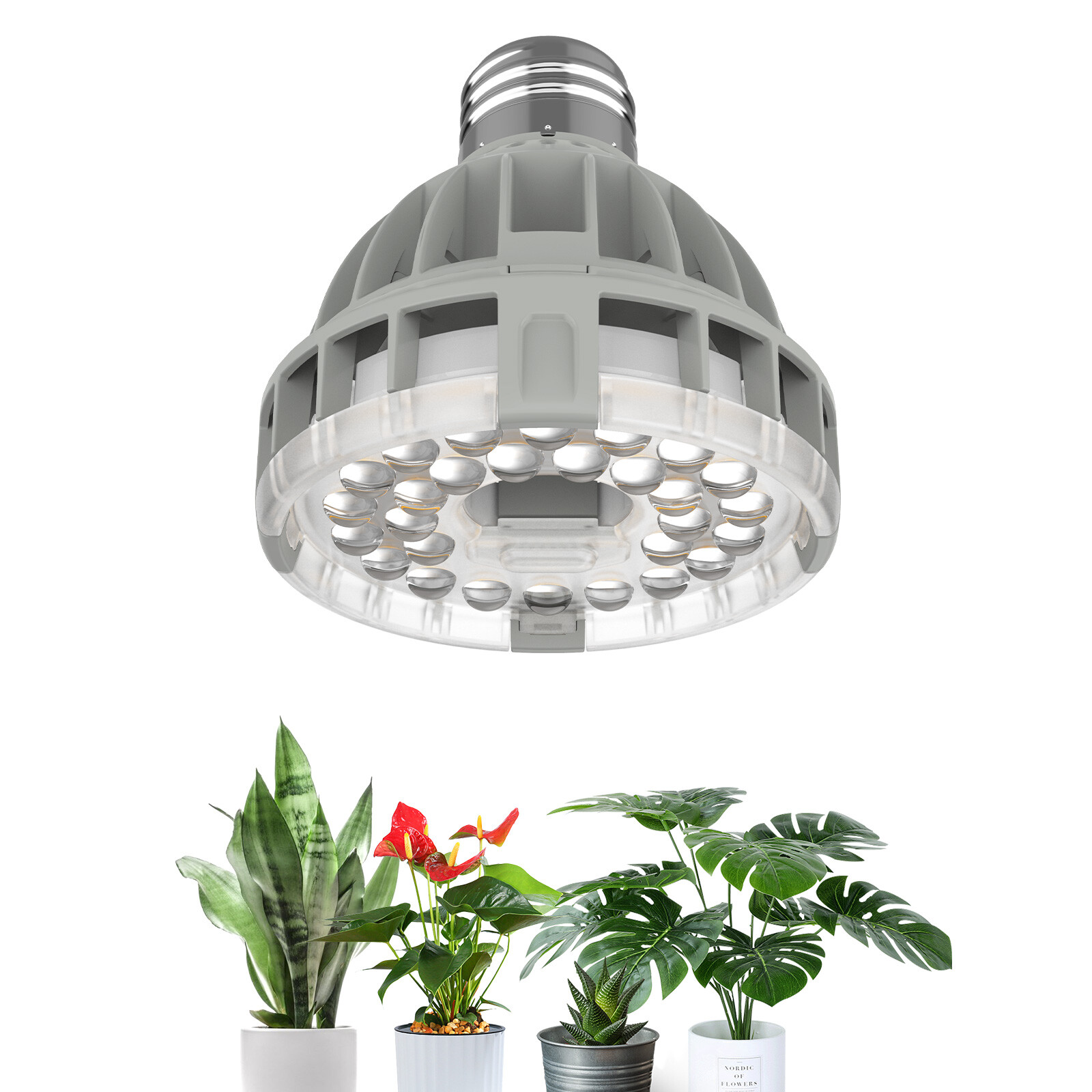 24W LED Plant Grow Light Bulb Full Spectrum Indoor Plant Growth Lamp Veg Bloom