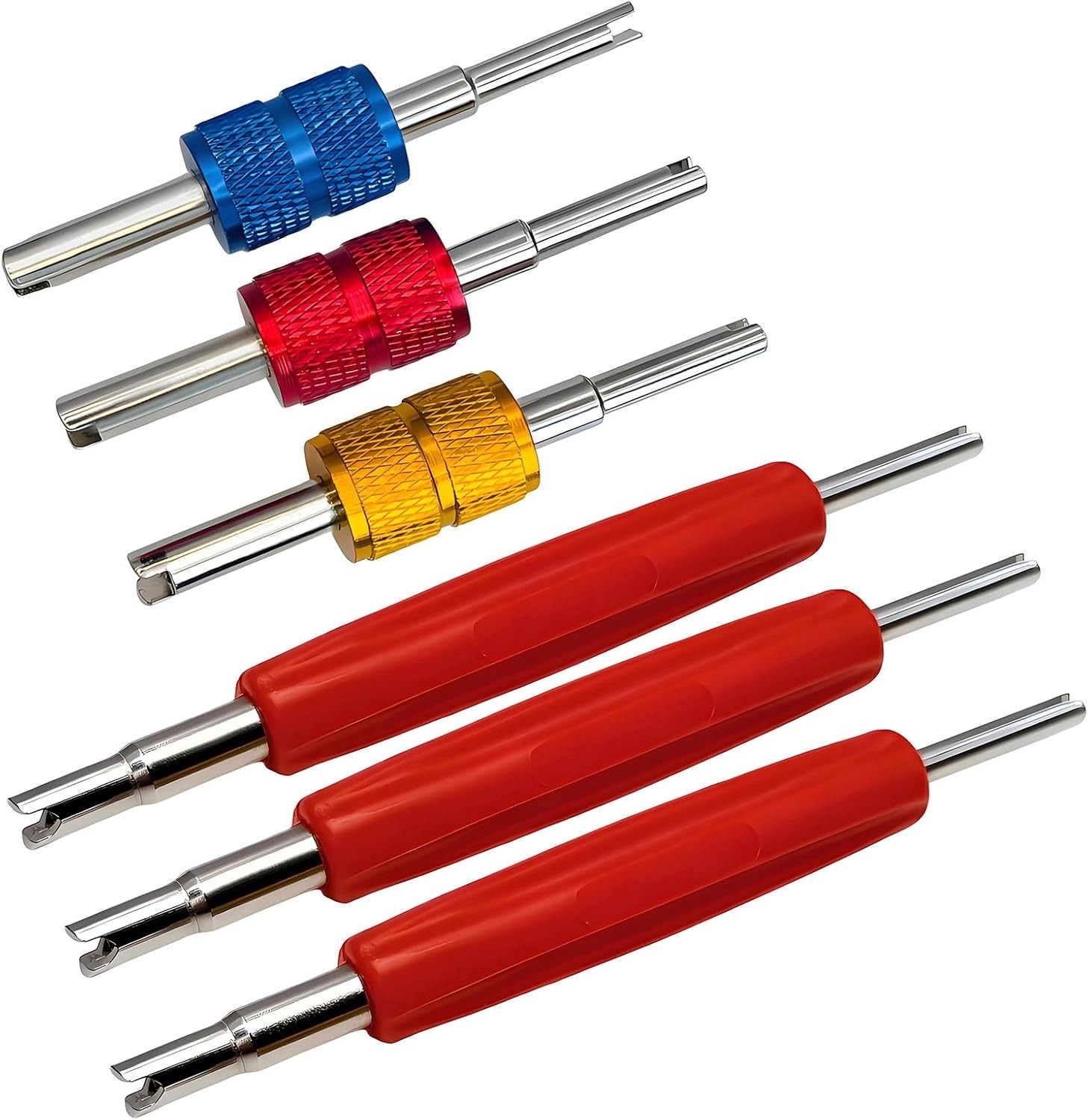 6Pcs HVAC A/C Valve Core Removal Tool Kit Schrader R134A R12 R22 R32 R410A