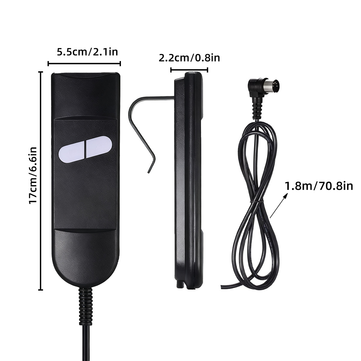 Recliner Remote Hand Control 2 Button 5 Pin for Electric Power Lift Sofa Chair