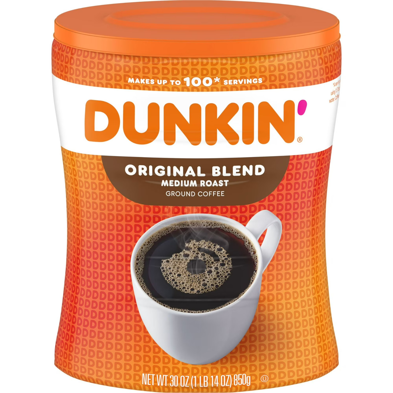 DUNKIN’ Original Blend Medium Roast Ground Coffee, 30 Ounce
