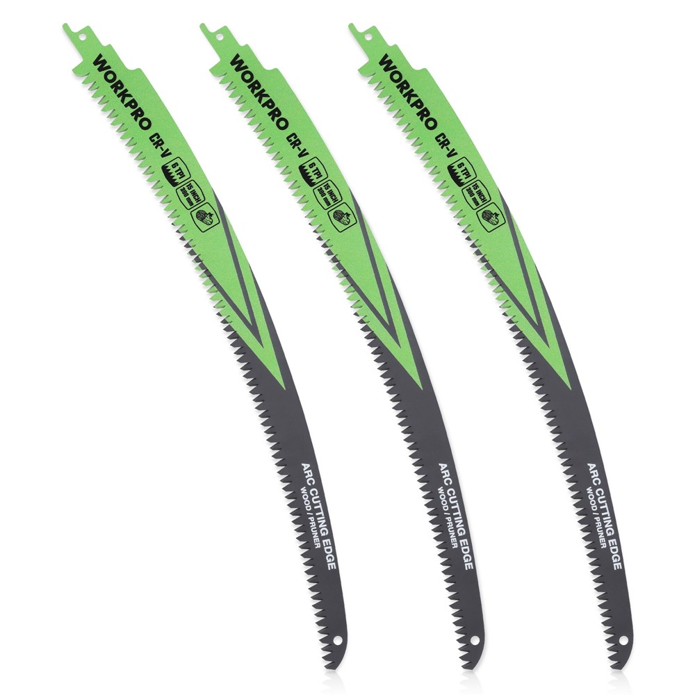 WORKPRO 15″ Japanese Teeth Wood Pruning Reciprocating Saw Blades Set 3 Pack USA