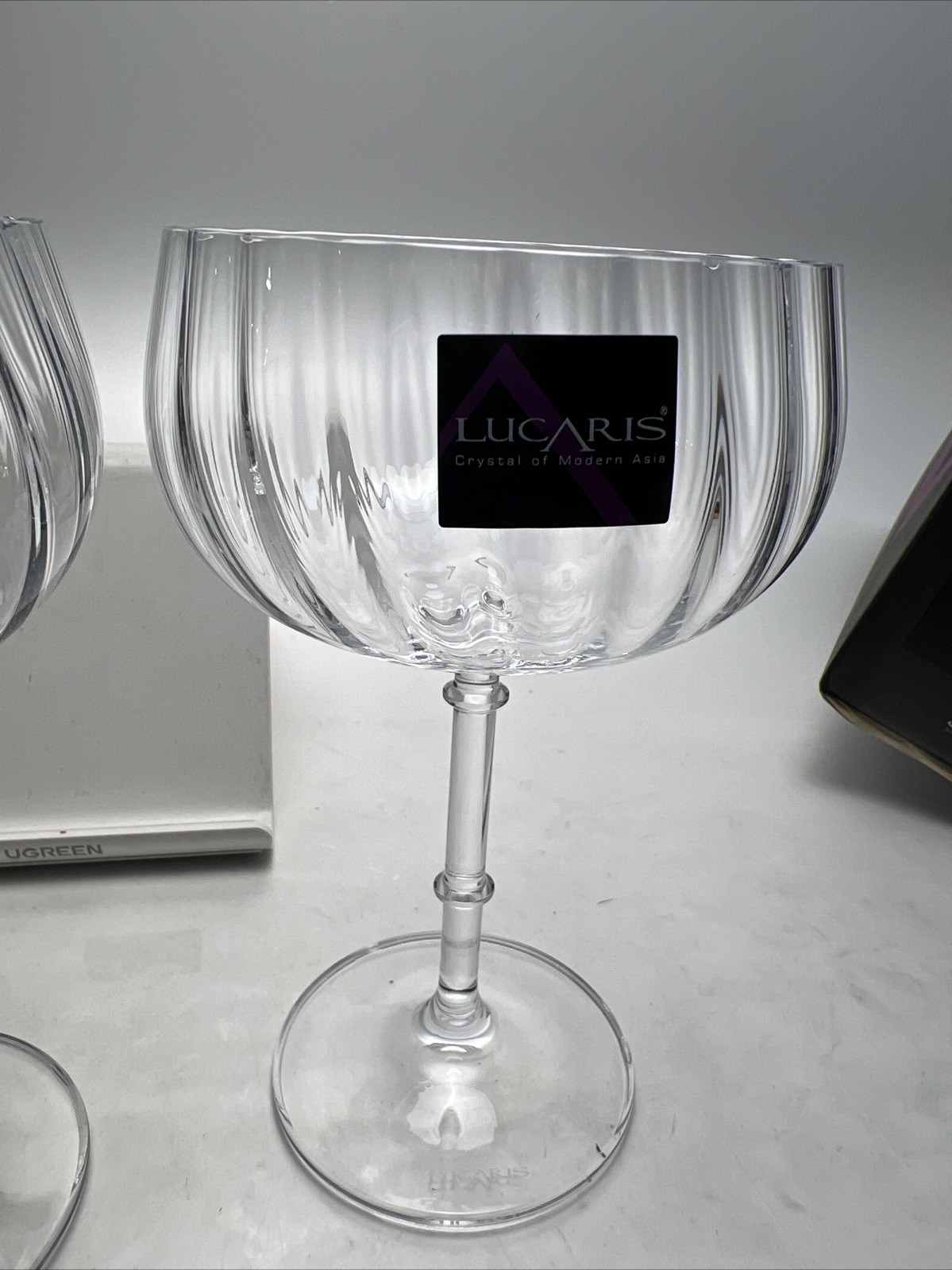2 Pack Lucaris Rims Lemon soda Orient-Coupe Cocktail Glasses 355ml (10oz)