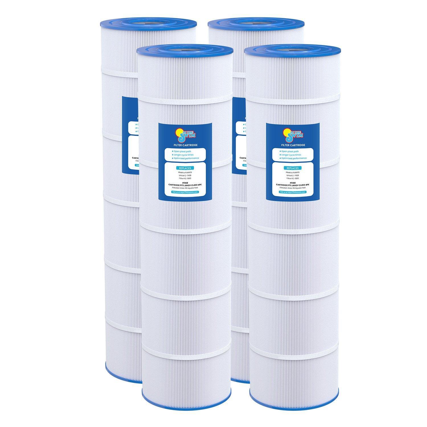 In The Swim Standard Pool Filter Cartridge 4-Pack Replacement for Jandy CL460