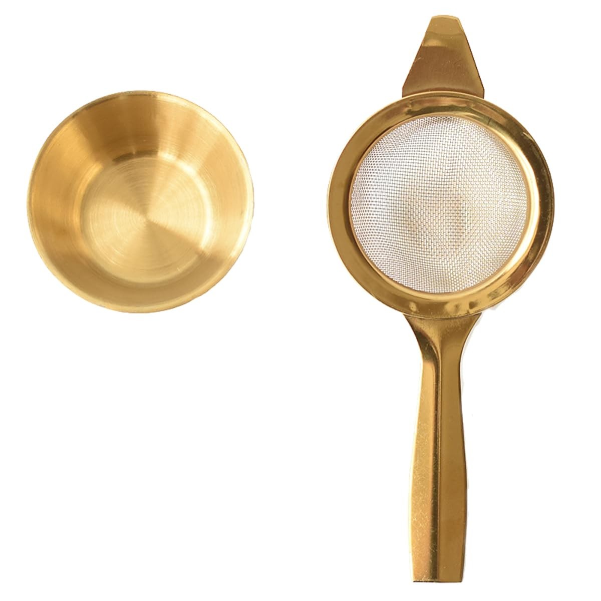2.2 Inch Mini Matcha Tea Sifter 30 Fine Mesh T304 Stainless Steel Gold