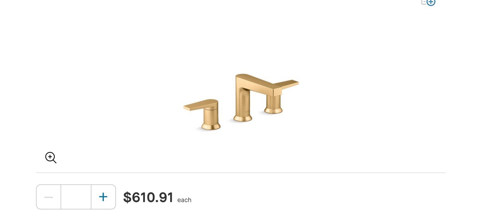 Kohler Wide Spread Taut Bathroom Sink Faucets Gold Finish New Open Box 2-Handle