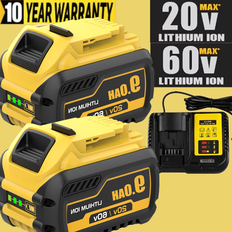 DCB609-2 For DEWALT FLEXVOLT 20V/60V 9Ah MAX Li-Ion Battery /Charger Replacement