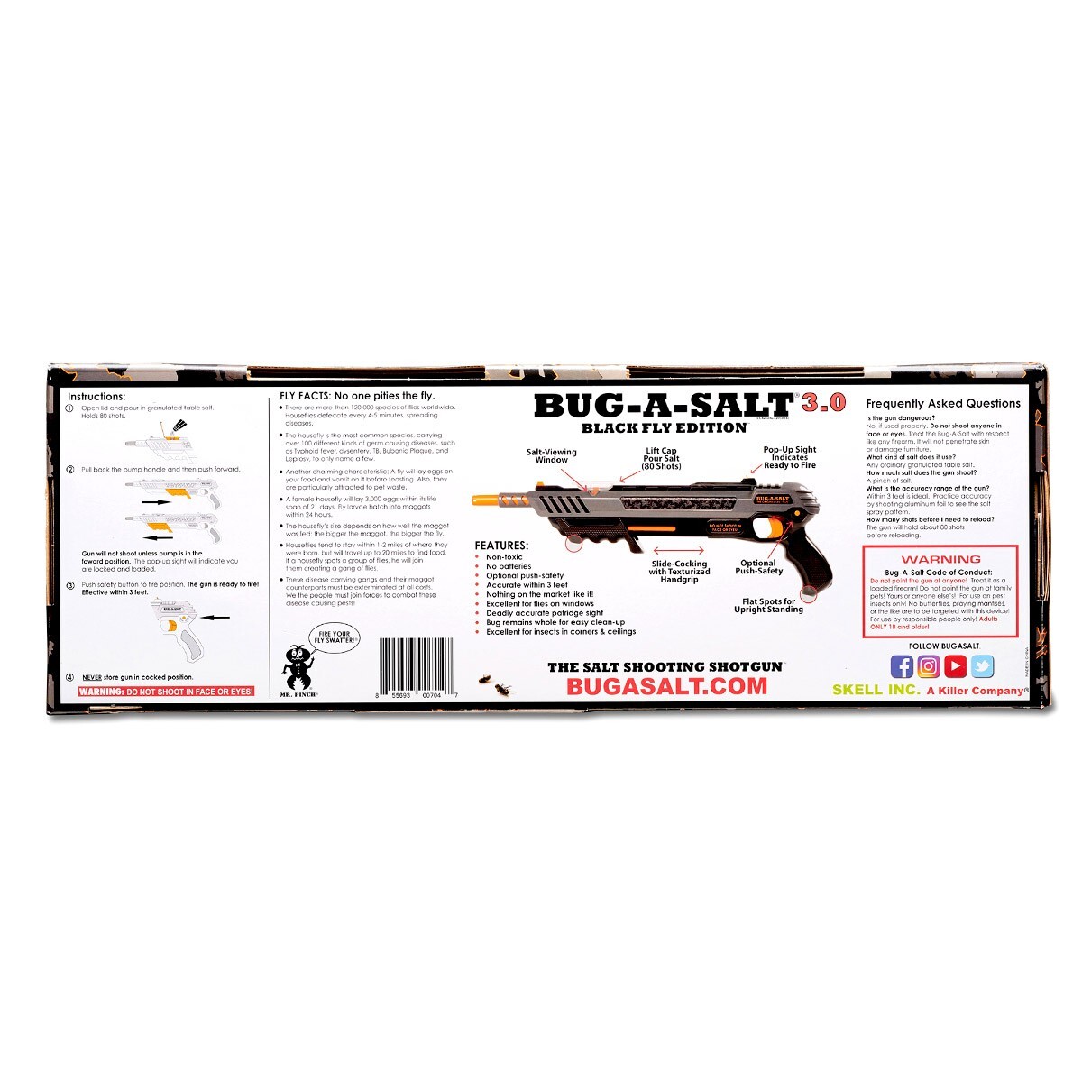 NEW Authentic BUG-A-SALT Black Fly 3.0 GUN