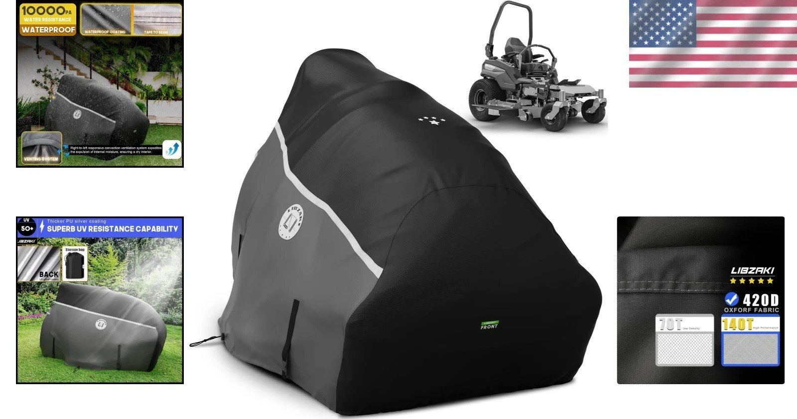 Universal Fit Zero Turn Mower Cover – 420D Marine Grade