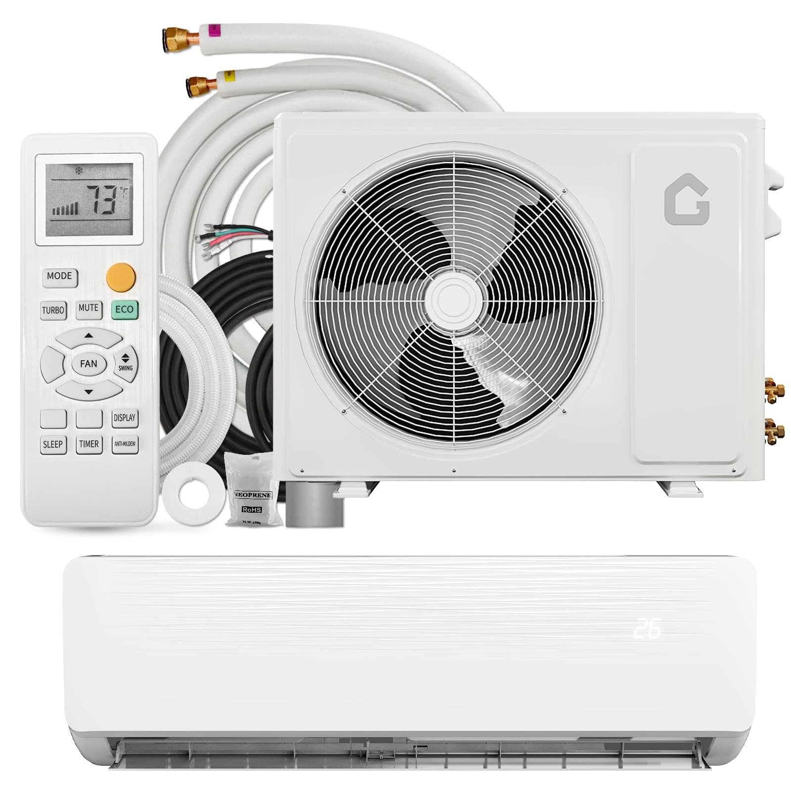 Ⓜ️12000BTU Mini Split AC/Heating System Air Conditioners Cools Up to 750 Sq. Ft