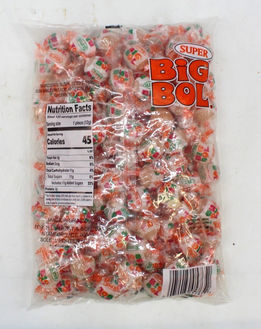Super Big Bol Candy 120 Count Bag Alberts Bubble Gum Bulk Free Ship Over 2 LBS