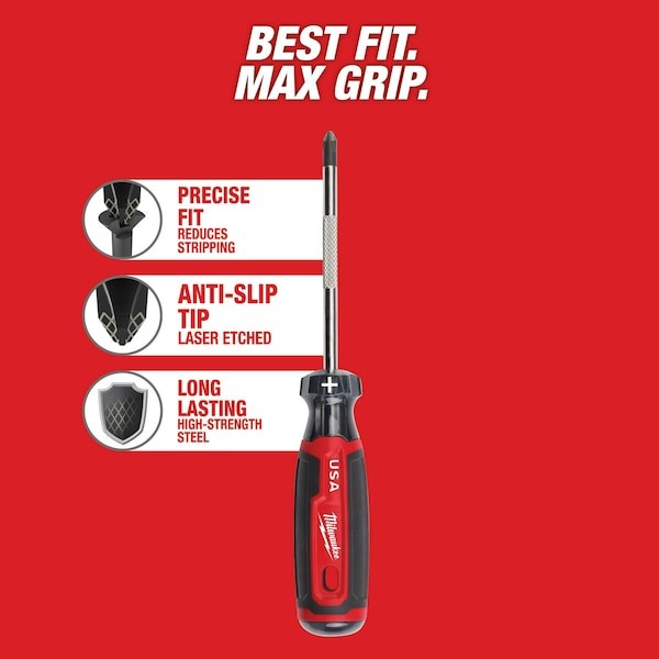 Milwaukee Tool Mt200-6 6 Pc. Cushion Grip Screwdriver Kit ( Made In Usa)