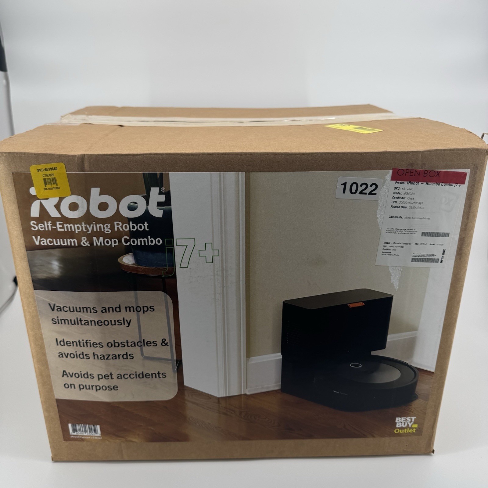 iRobot Roomba Combo j7+ Self-Emptying Robot Vacuum Mop C755020 Tested