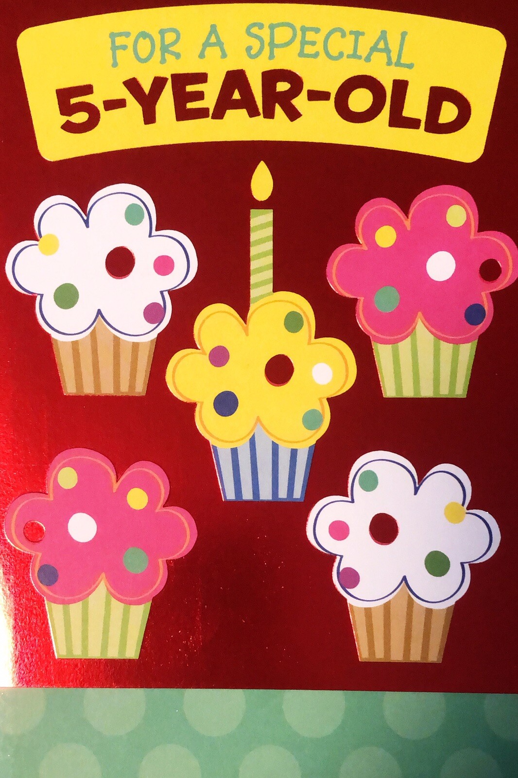 Happy Birthday For 5 Years Old Card 5.5”x8” Large Hallmark Greeting Card