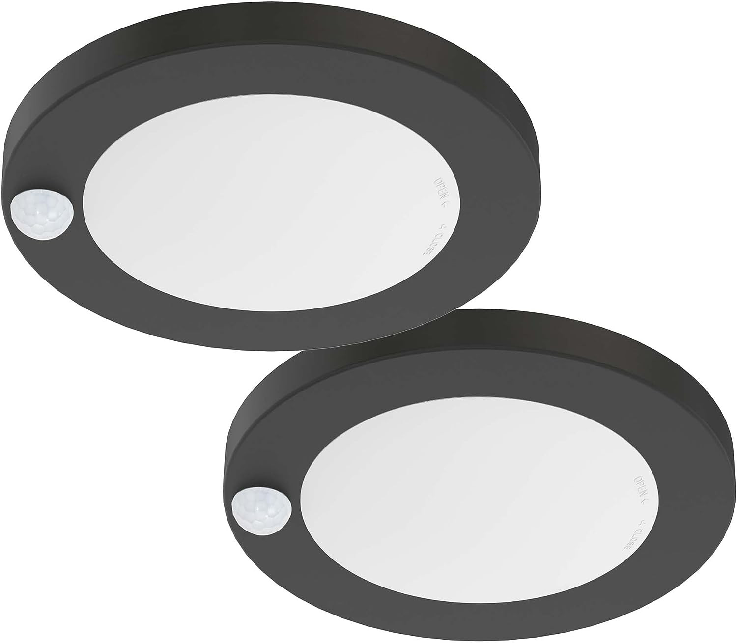 6″ 120 Volts Closet Light Wired, Black PIR Motion Sensor Ceiling Disc Light, 15