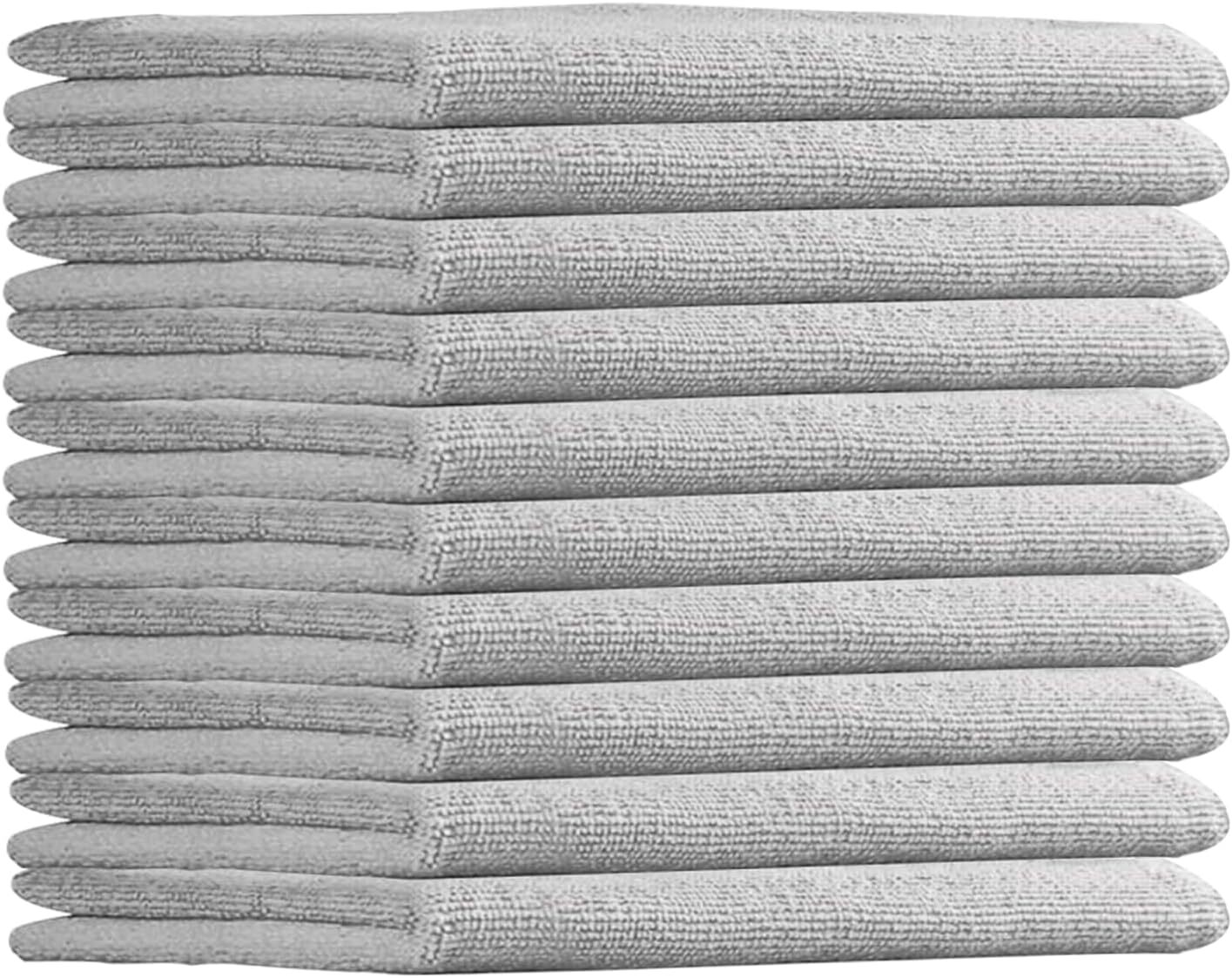 USTRADEENT Microfiber Cleaning Cloth Pack Of 10, 12×12 Inches All Purpose Clean