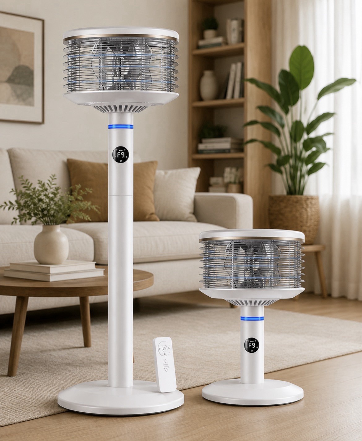 Spin360 360° Fan, Height-Adjustable Floor & Table Fan (white)