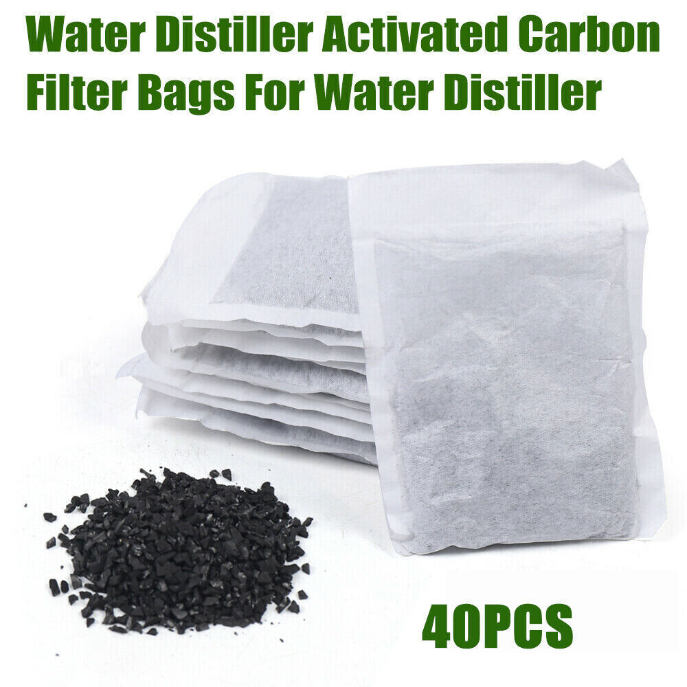 40pcs Activated Carbon Charcoal Filter Bags For Water Distiller Machine Purifier