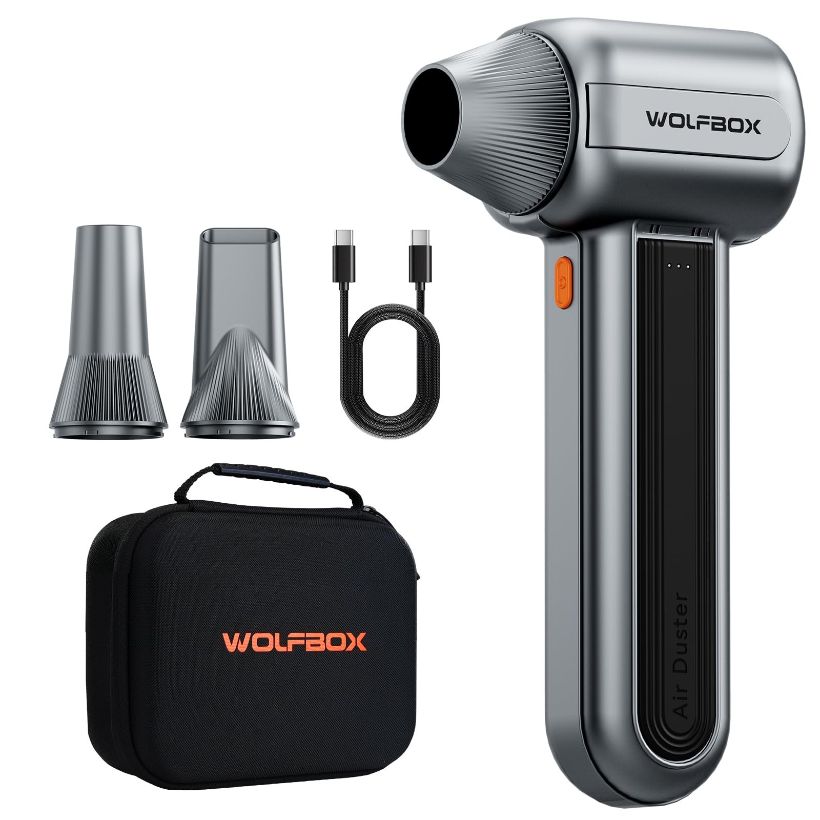 WOLFBOX MF400 Leaf Blower Cordless – Lightweight Handheld Jet Blower, High-Ve