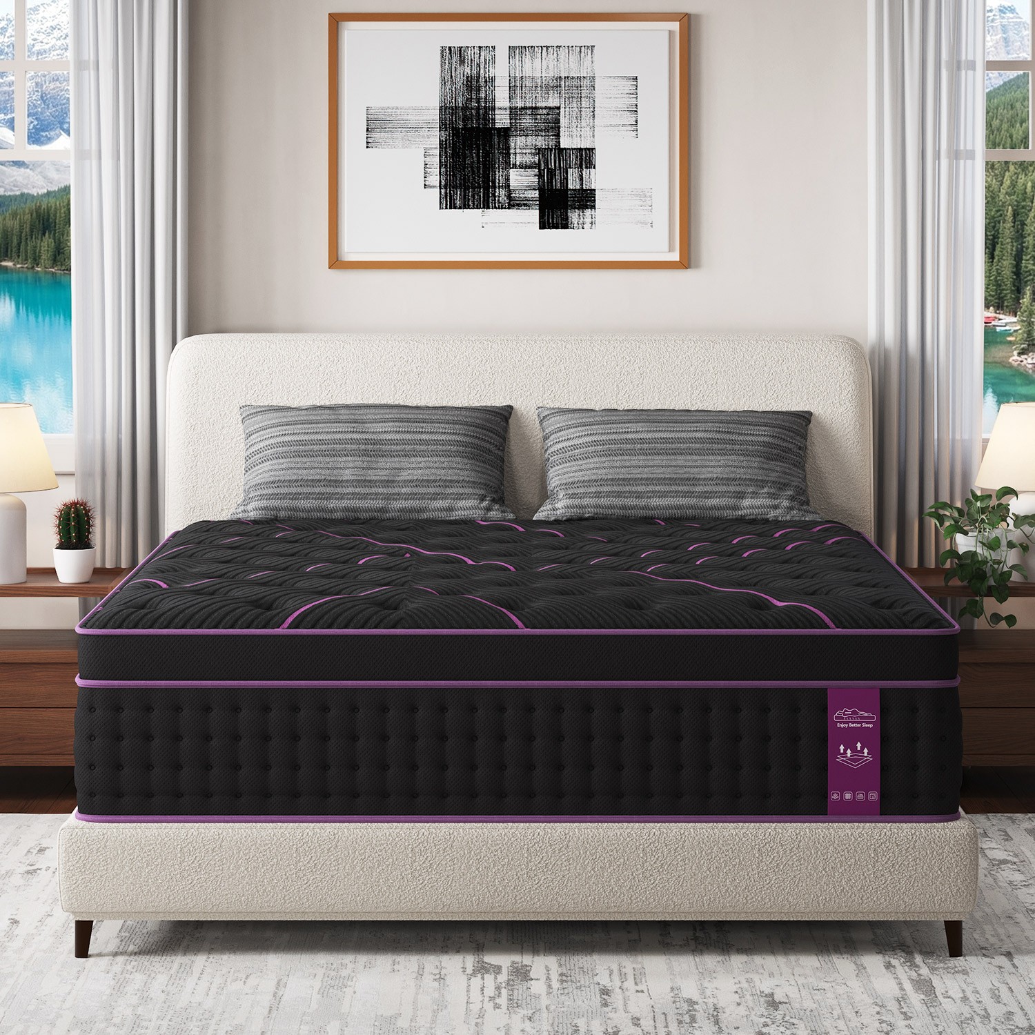 12″ 14″Twin Full Queen King Size Gel Memory Foam Spring Mattress In A Box