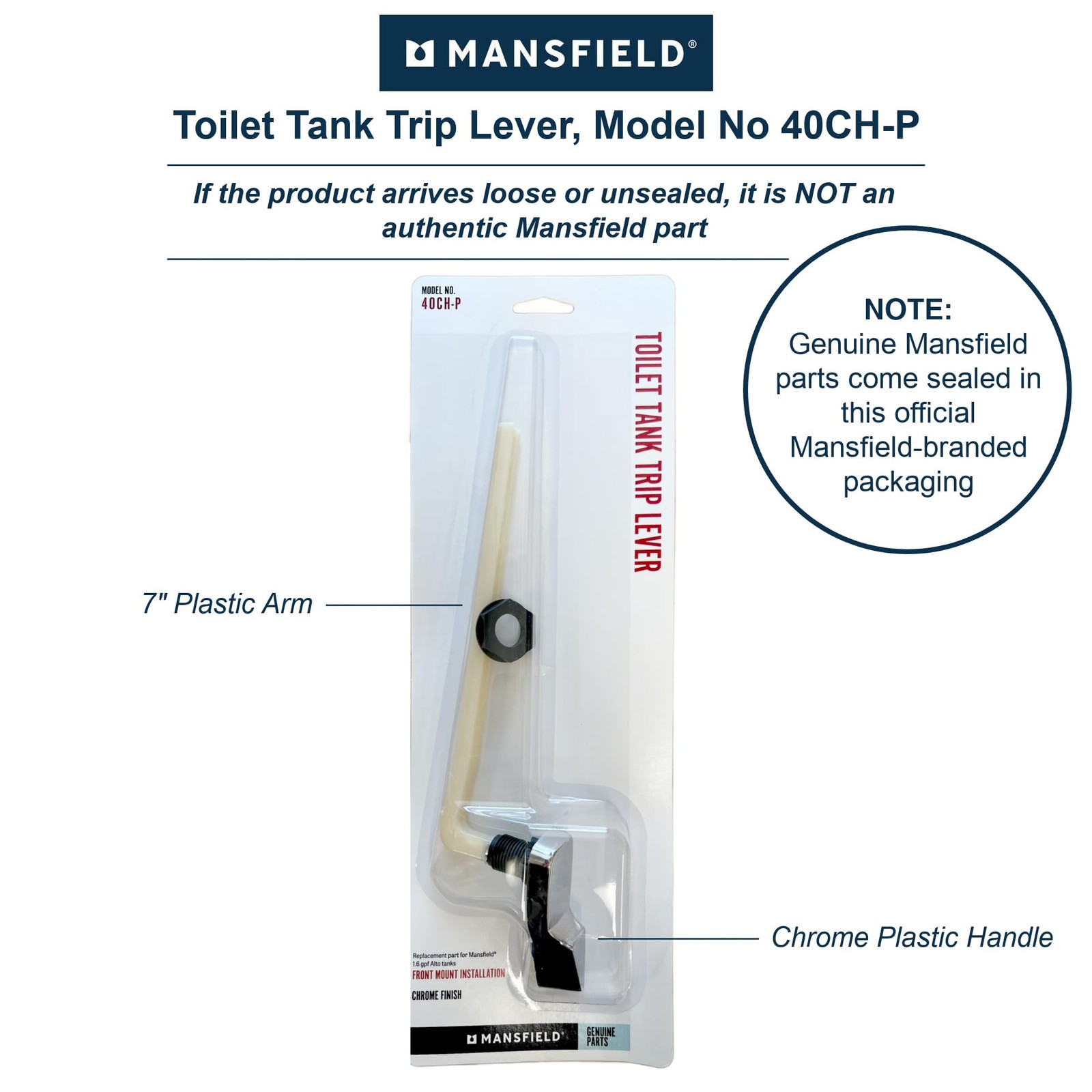 Model 40 Flush Lever-1 Each by Mansfield Plumbing