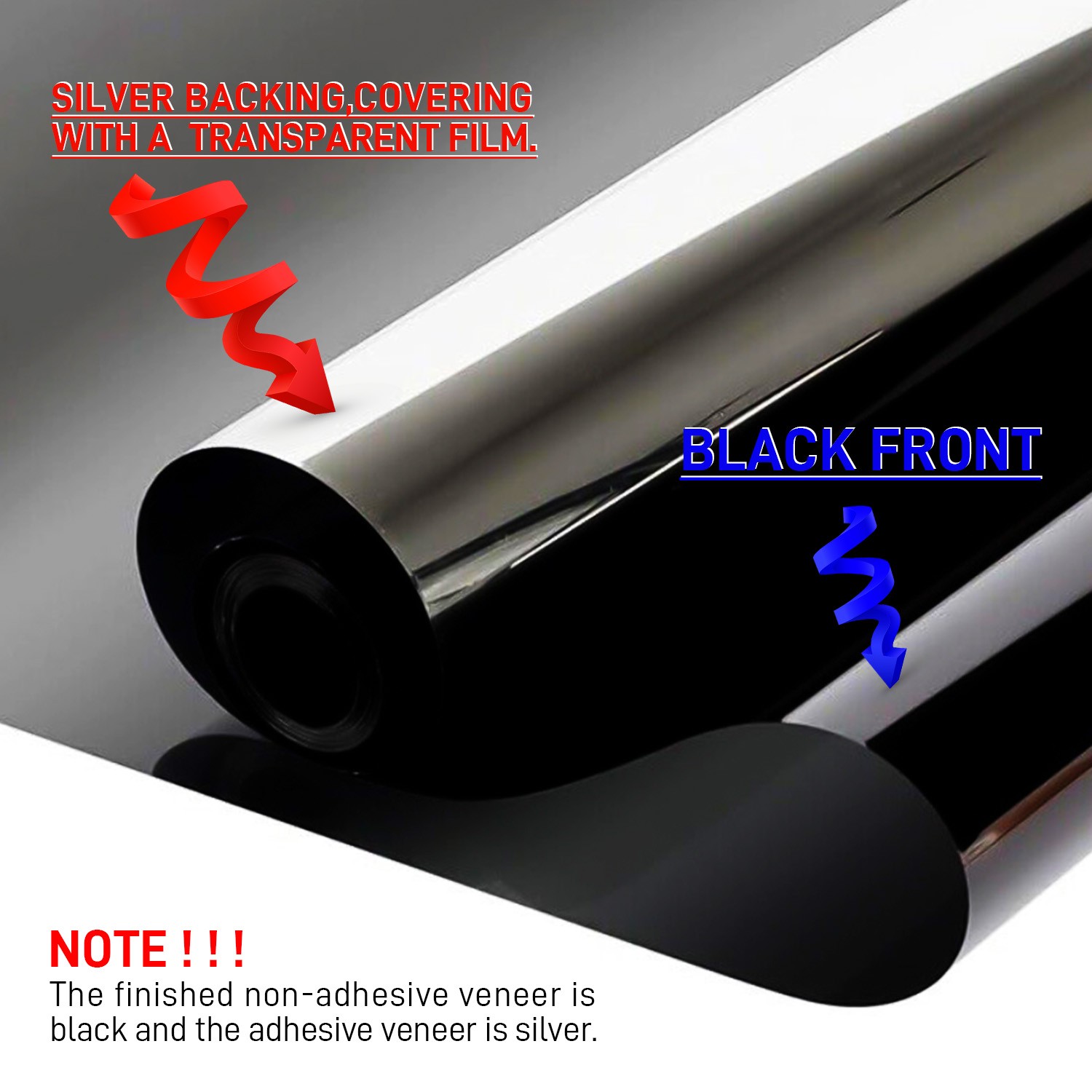 One Way Mirror Privacy Reflection Window Tint Film Reduce Heat & Energy Saver