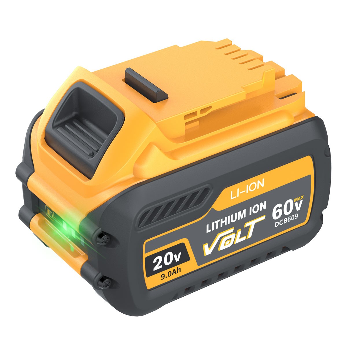 2Pack 9.0Ah for Dewalt FLEXVOLT 20V/60V MAX Battery and Charger DCB609 DCB606-2