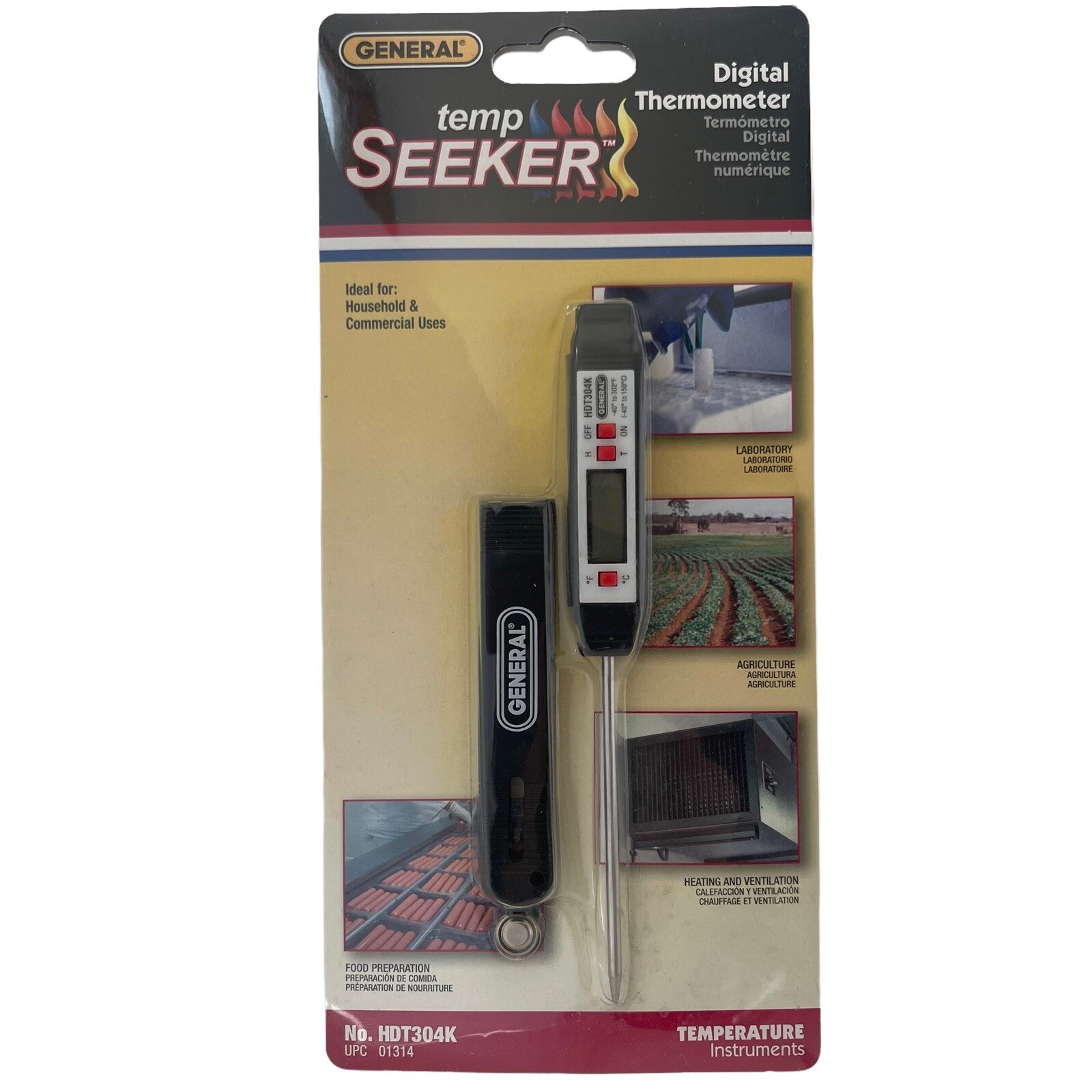 Thermometer Household Commercial Deluxe Digital Stem General Tools HDT304K 2009