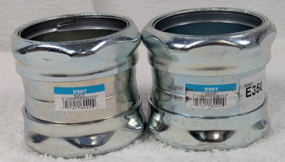 Halex – 2 Inch – EMT Compression Coupling – 62420 – 2 Pack