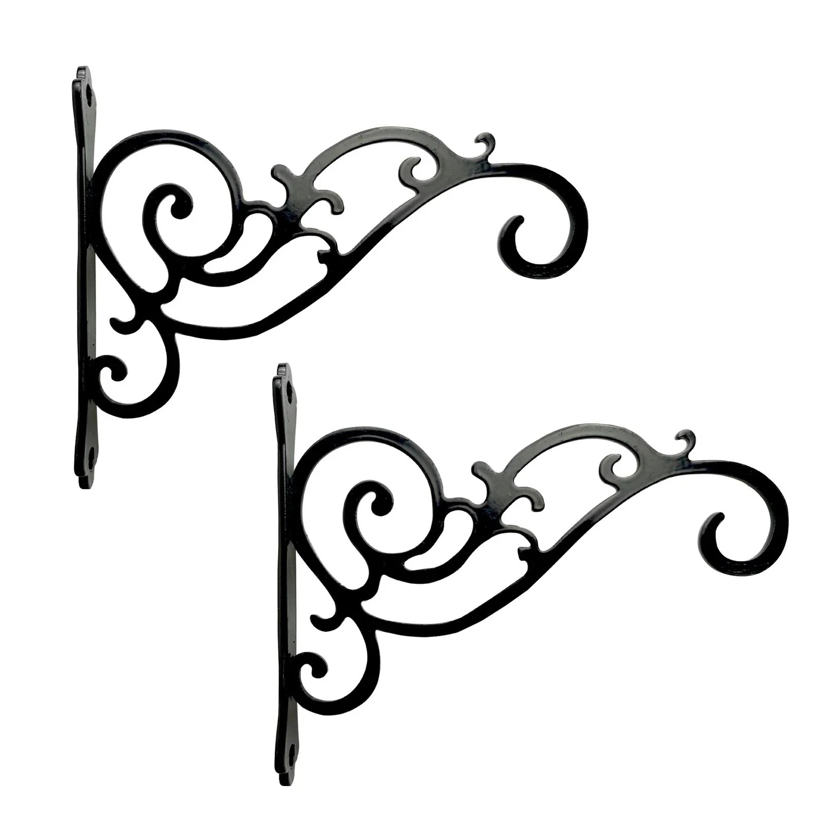 N+A Sunshine Iron Metal Hanging Planter Bracket, 2 Pack Wall Hooks for Hangin…