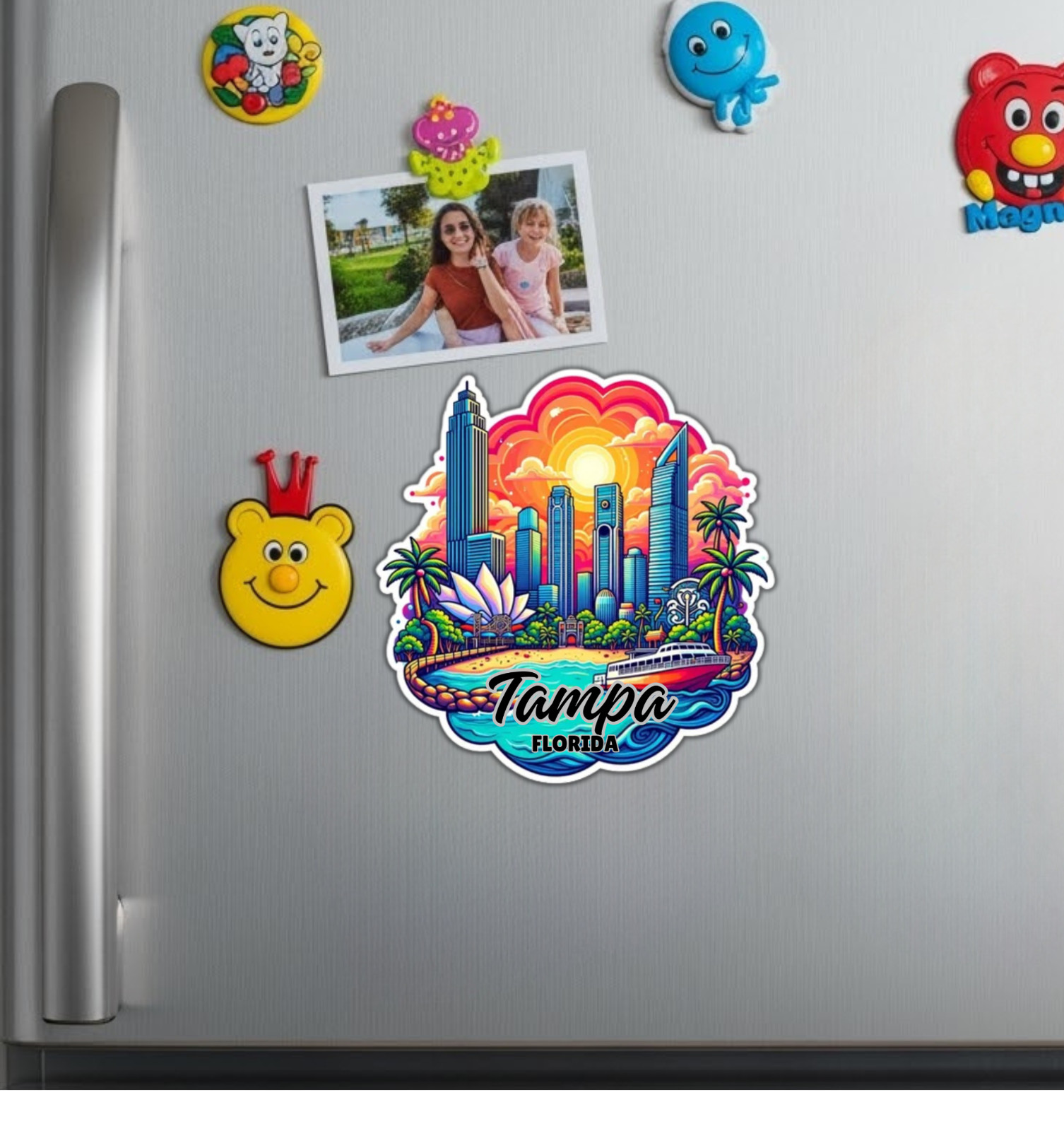 Tampa Florida Fridge Magnet or Laptop Sticker
