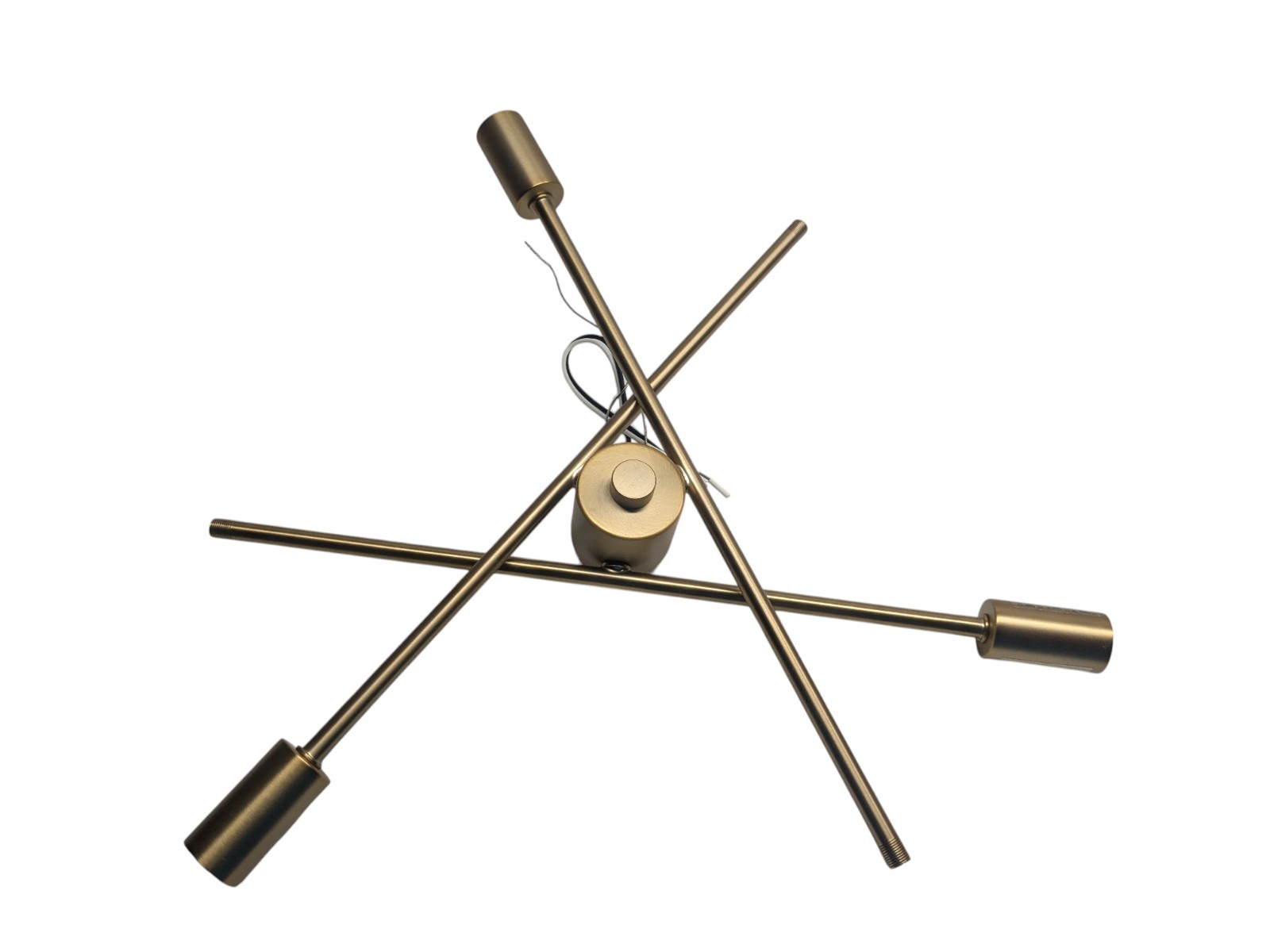 Avec Mondra Collection 18″Contemporary 3Light Brushed Gold Semi Flush Mount READ