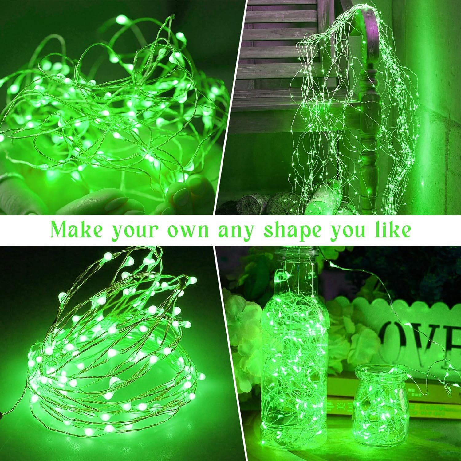 LED Solar String Lights Waterproof Copper Wire Fairy Outdoor Garden Party Decor