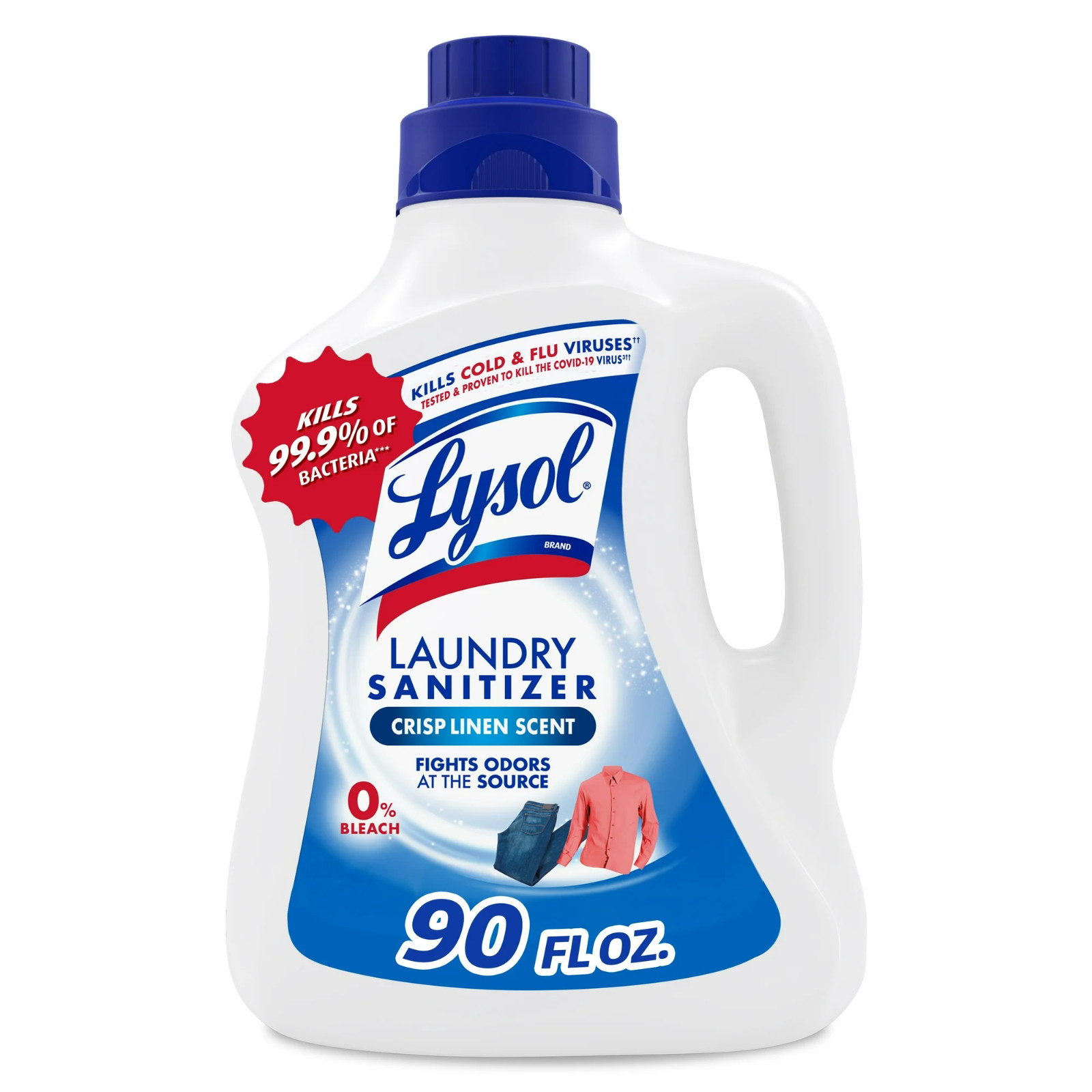 Lysol Laundry Sanitizer Additive Crisp Linen 90 fl oz Kills 99.9% of Bacteria