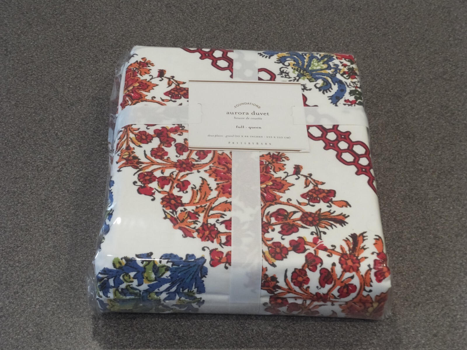 NEW RARE 6PC Pottery Barn Aurora Medallion Queen Duvet Set SPRING SUMMER FALL