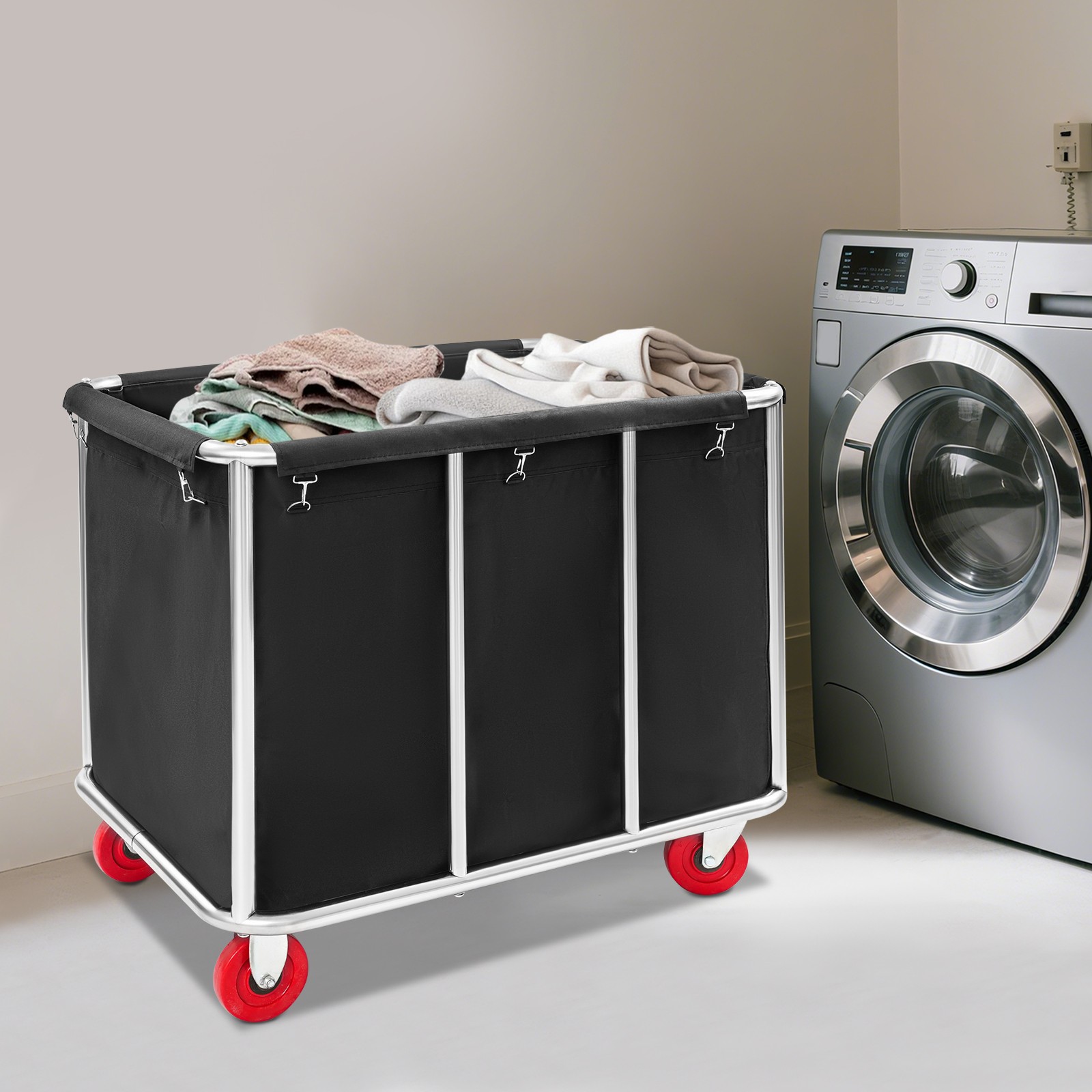 Commercial Laundry Cart with Wheels, Laundry Cart, Laundry Cart?for Home Hotel