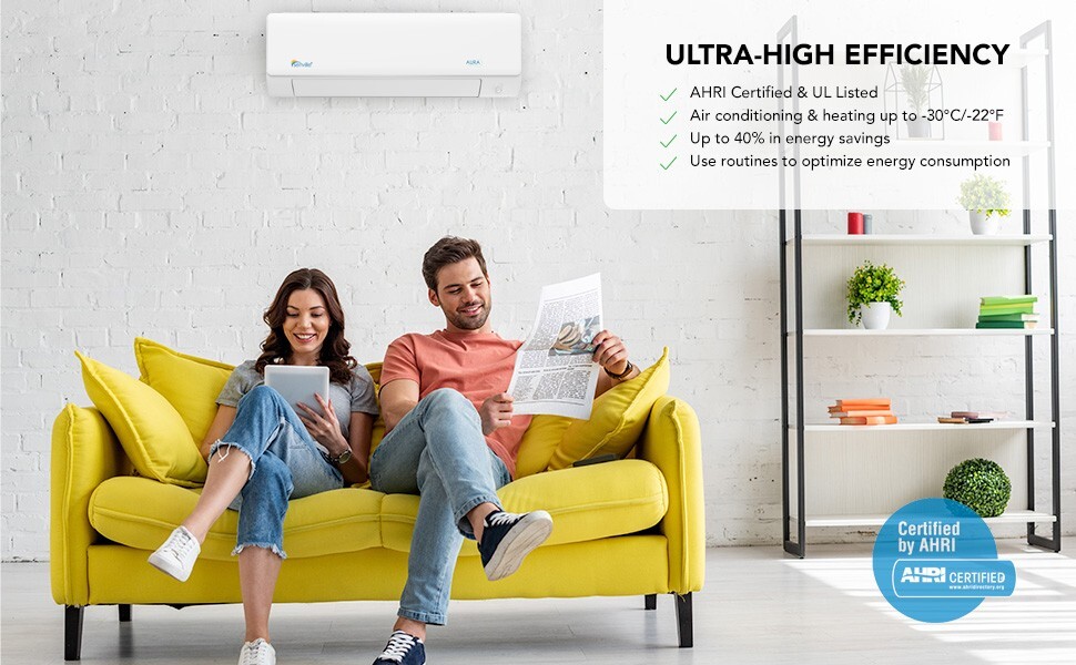 48000 BTU Five Zone Ductless Mini Split Air Conditioner and Heat Pump 22 SEER