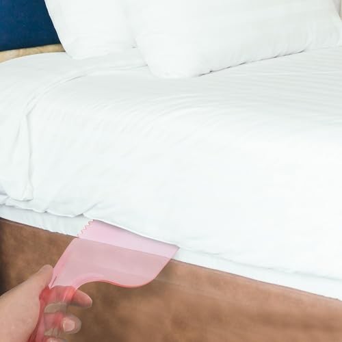 SHIDOW 2PCs Bed Maker, Bed Sheet Tucking Heets, Mattress Lifter Tool, Bed Pink