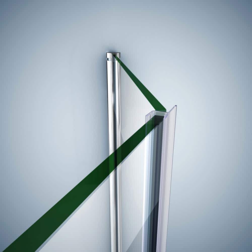 76 in. Clear Vinyl Seal w/ Flexible Fin for 1/4″ Glass Shower Door – Cut‑To‑Fit