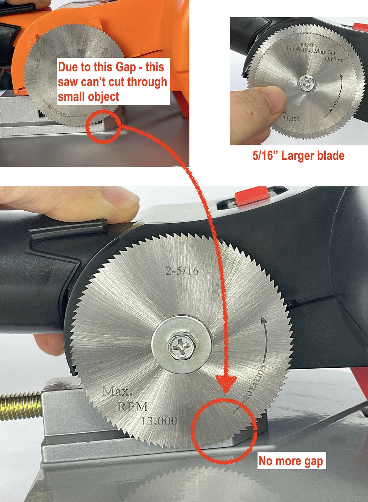 3 pack 2 5/16″ x 100T x 3/8″ HSS Saw Blades -for Mini Miter Cut Off Chop Saw …