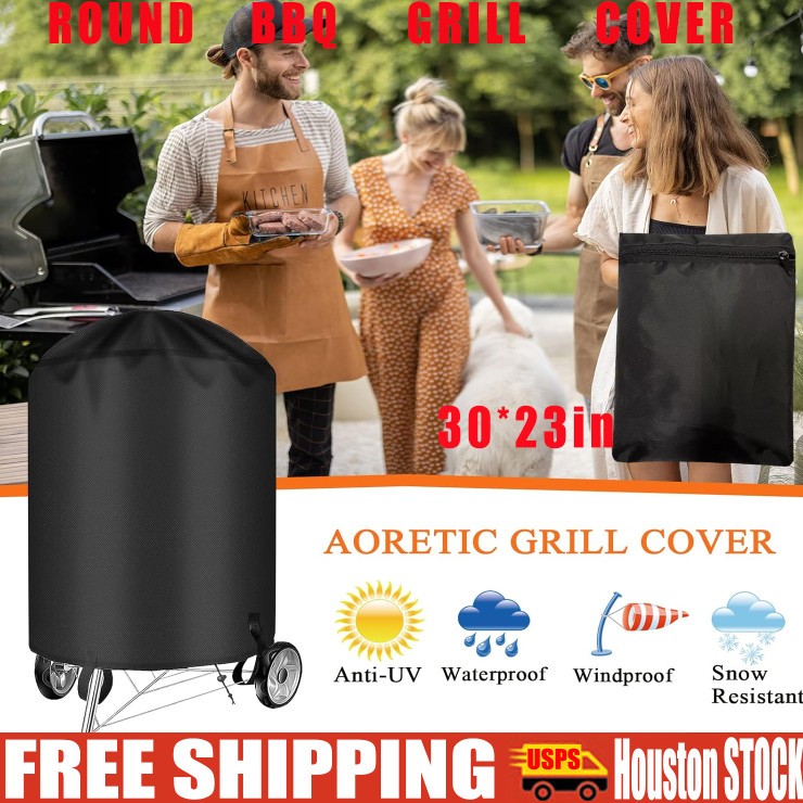 lightweight 30 inch barbecue stove cover waterproof outdoor dustproof rain cover