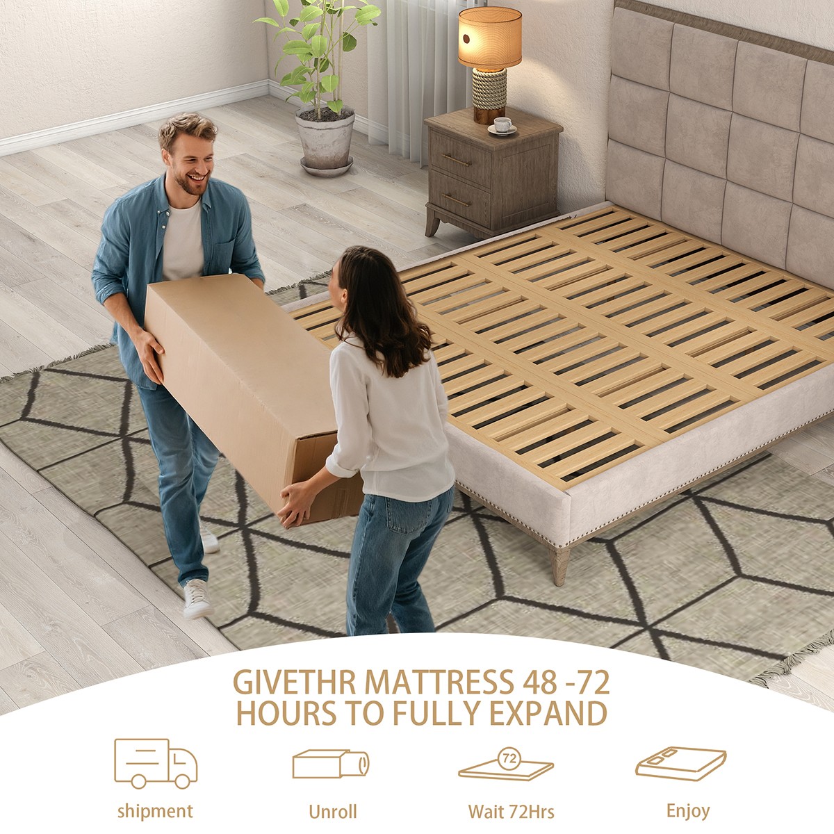 12″14″ Twin Full Queen King Size Mattress Memory Foam Hybrid Spring Bed In a Box
