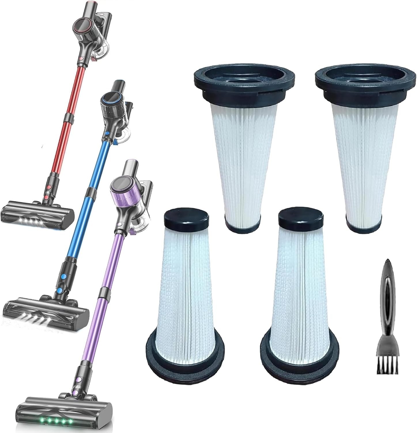 2.6in 2.6in 4.4in 4Pack Cone Hepa Filters Replacement Compatible with Homeika