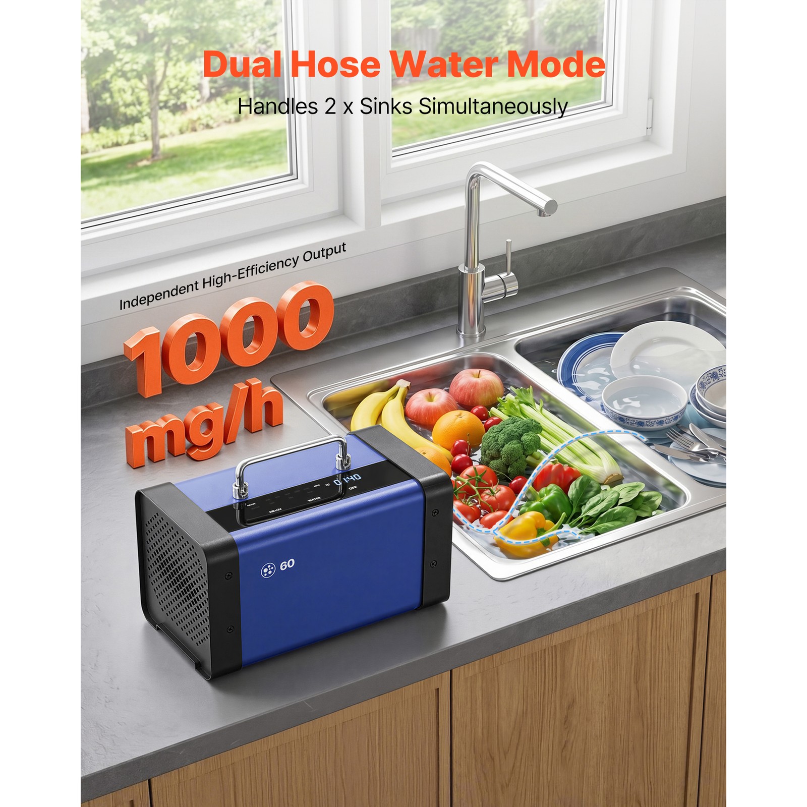 Uimoso 60000mg/h Commercial Ozone Generator for Odors and Large Spaces4800 sq.ft