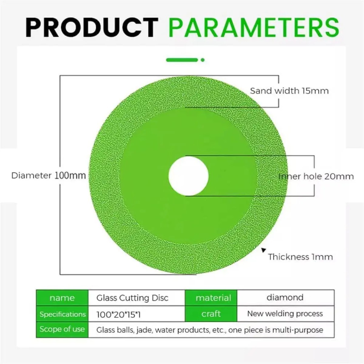 5pcs 100mm Diamond Cutting Blade Disc Glass Marble Ceramic Tile Cutter Disc New