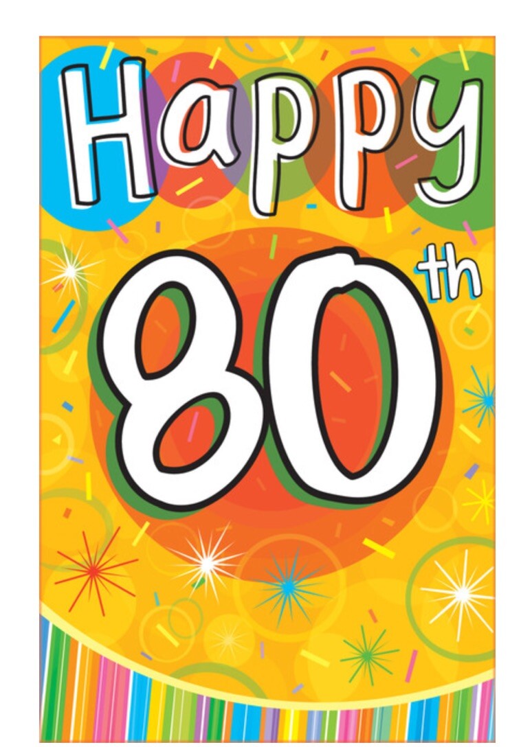 Happy 80th Birthday 80 Years Congratulations Stockwell Greeting Card Made In USA