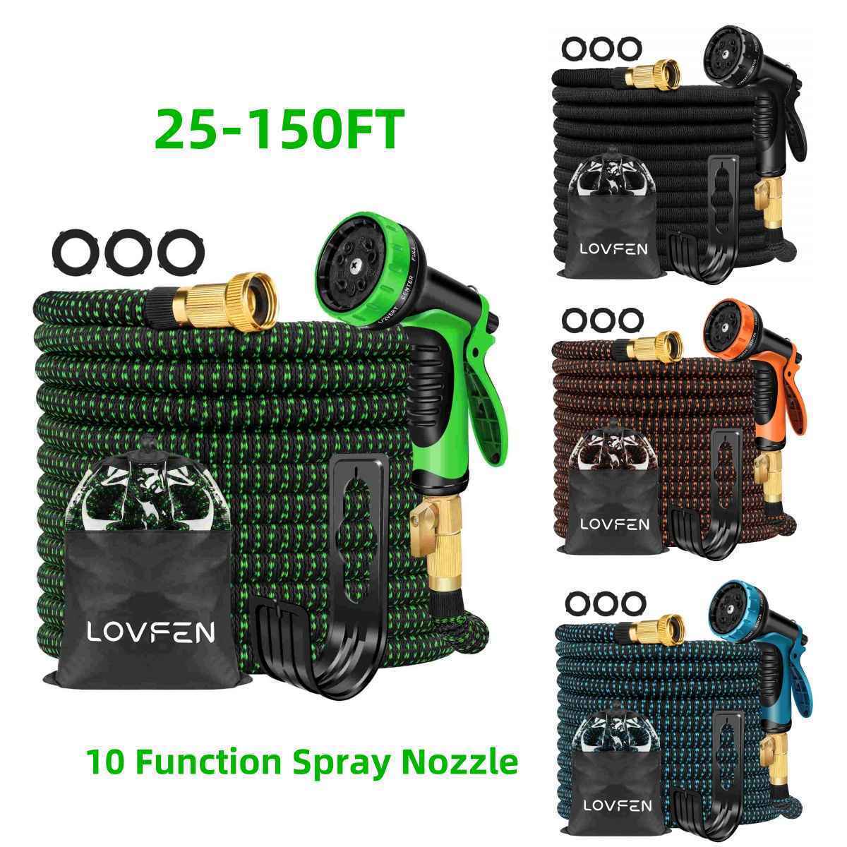 10 Function Spray 3X Expandable Flexible Garden Water Hose 25/50/75/100/150ft