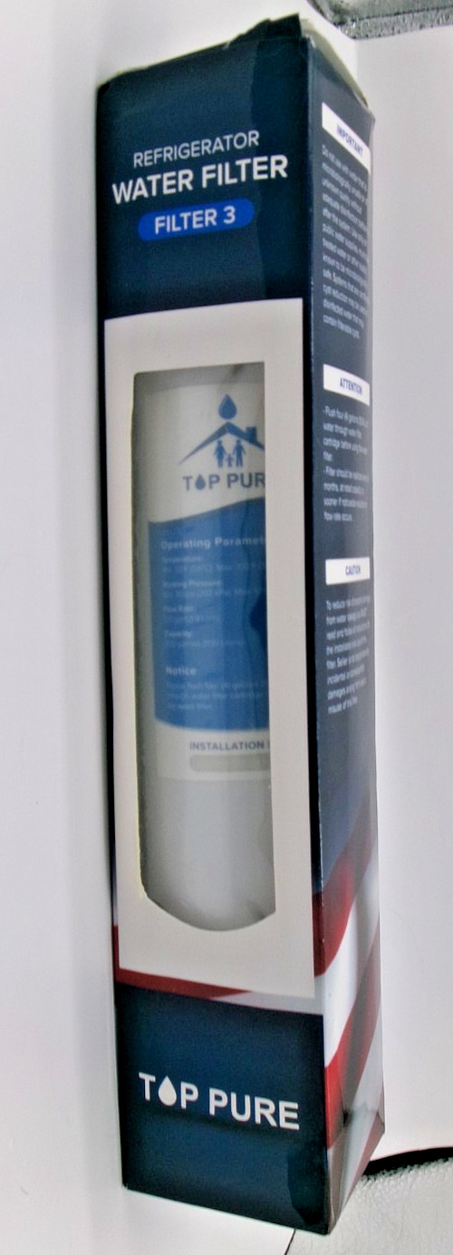 TOP PURE Refrigerator Water FILTER 3 6 Month Filter Kenmore Clean Water NIP!