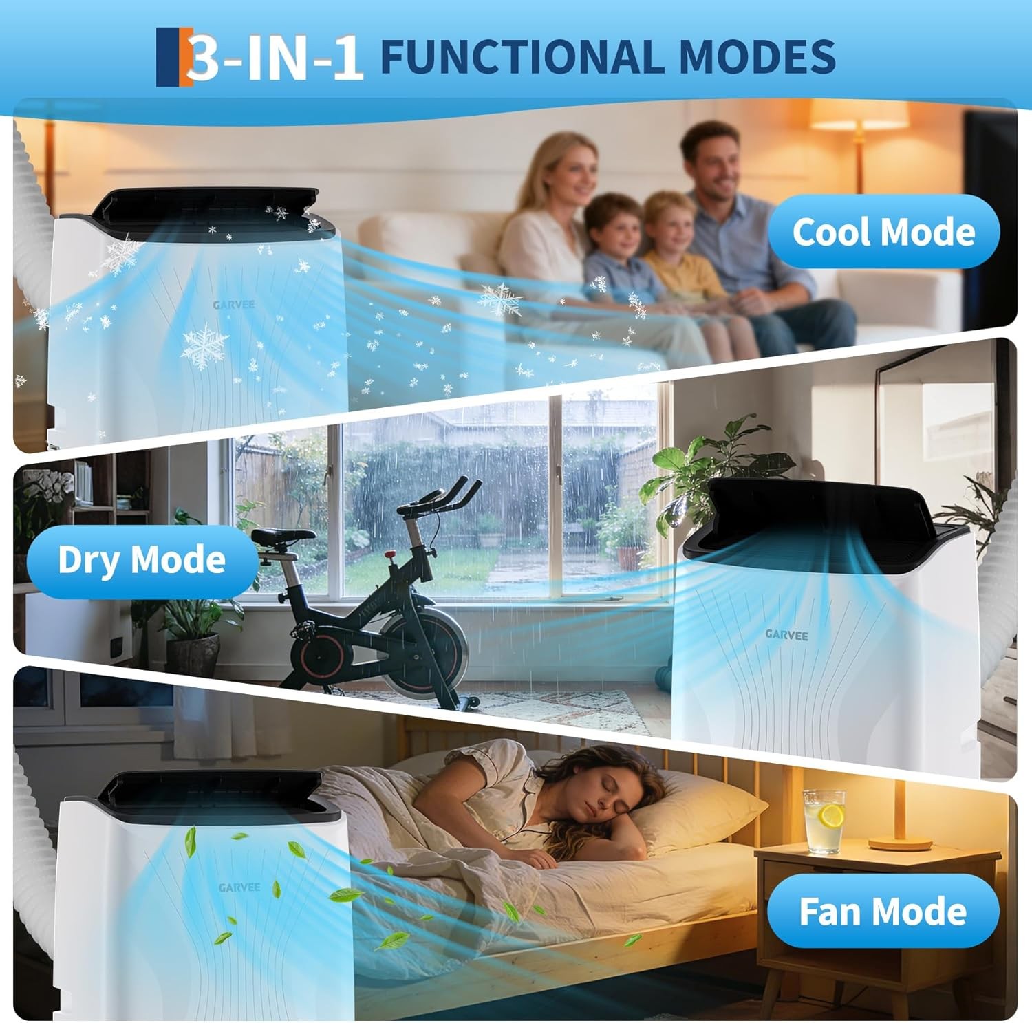 14,000 BTU Portable Air Conditioner 4-IN-1 Portable AC Unit Up to 750 Sq. Ft